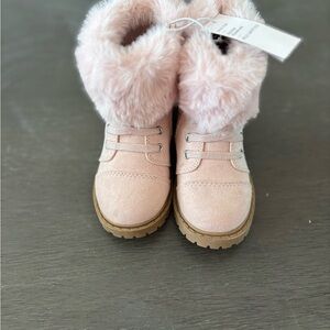 Toddler Girl Pink Faux Fur Lined Boots